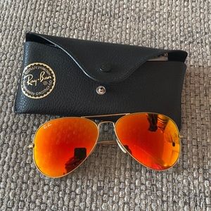 Orange Ray Ban Aviators